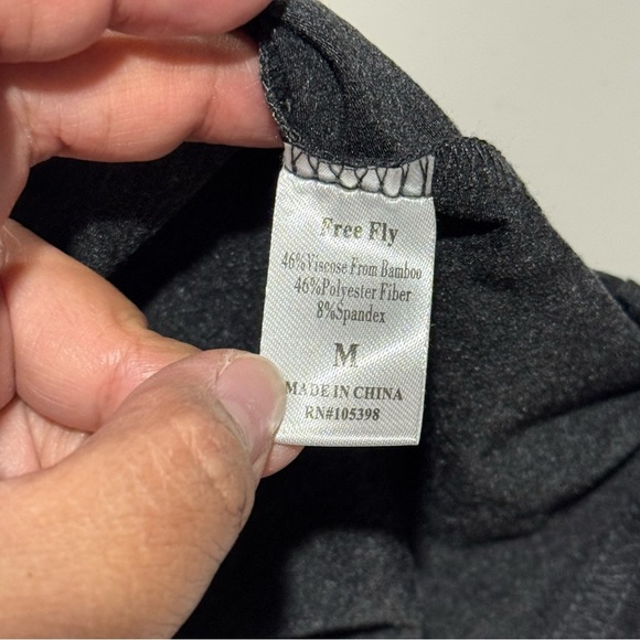 Free Fly Medium Heather Gray Bamboo Flex Sleeveless Tank Dress Stretch Comfort - Picture 4 of 6